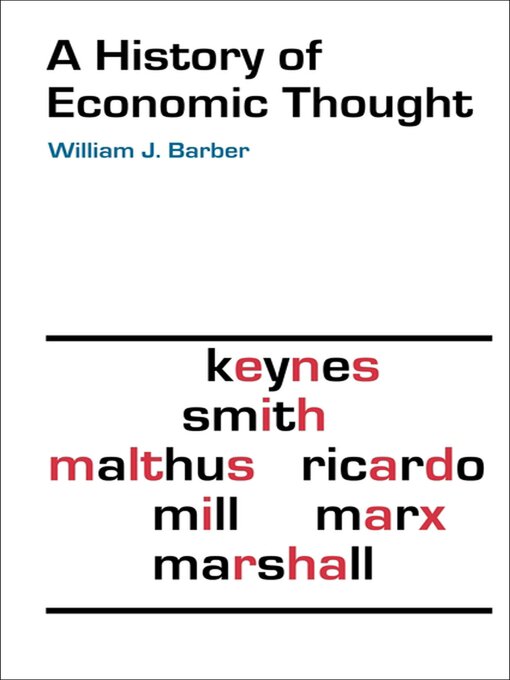 Title details for A History of Economic Thought by William J. Barber - Available